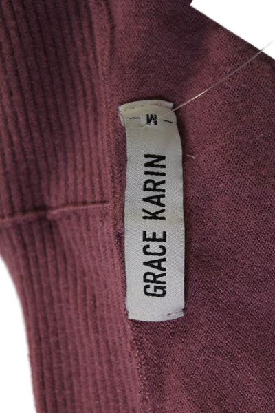 Grace Karin Unisex Bohemian Pink Cardigan Long Sleeve Viscose Blend Size M