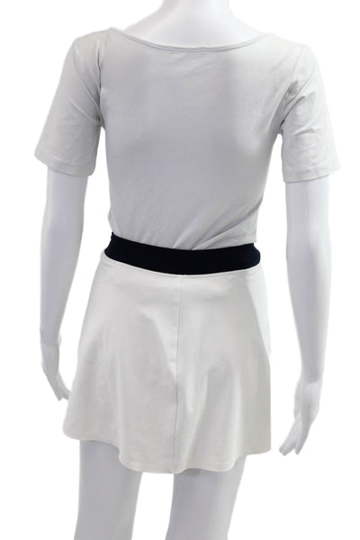 Splits59 Women Mini Skort White Polyester Lycra Size XS