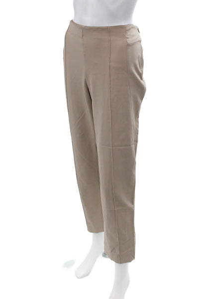 Escada Women Ankle Dress Pants Beige Polyester Elastane Size 42