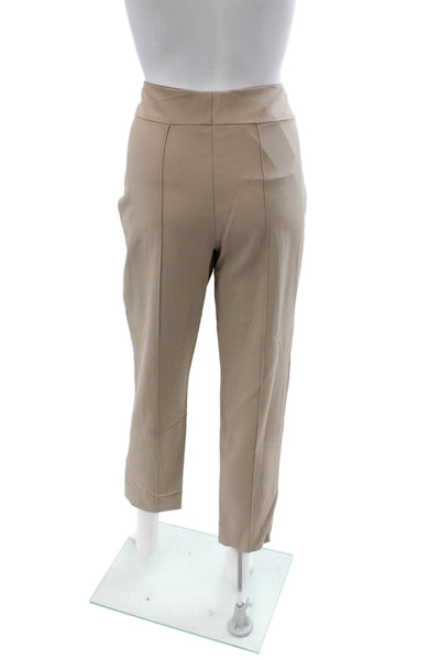 Escada Women Ankle Dress Pants Beige Polyester Elastane Size 42