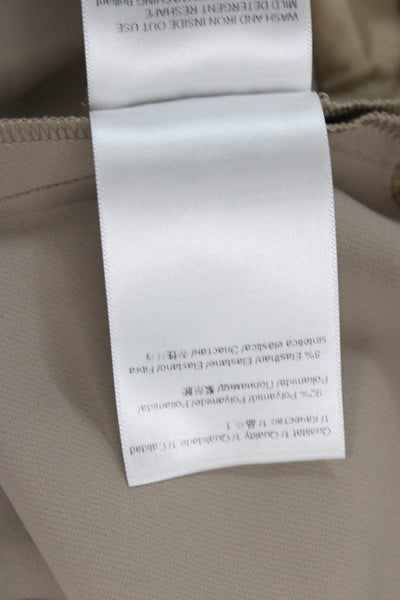 Escada Women Ankle Dress Pants Beige Polyester Elastane Size 42