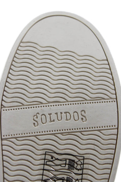 Soludos Womens Mesh Lace Up Sneakers Solid White Size 6