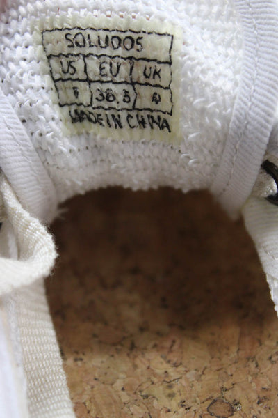 Soludos Womens Mesh Lace Up Sneakers Solid White Size 6