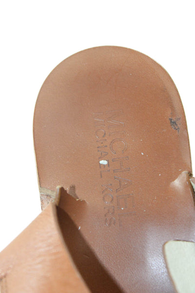 Michael Michael Kors Womens Platform Wedge Heels Brown Size 7.5