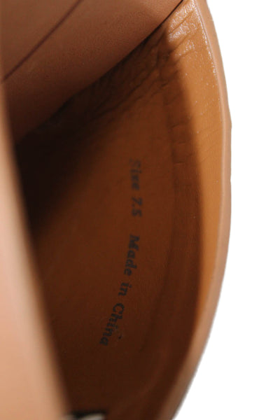 Dolce Vita Womens Striped Lace Up Detail Mules Brown Size 7.5