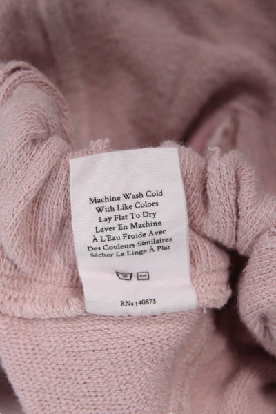 Love Shack Fancy Women Jogger Sweatpants Pink Cotton Button Size S