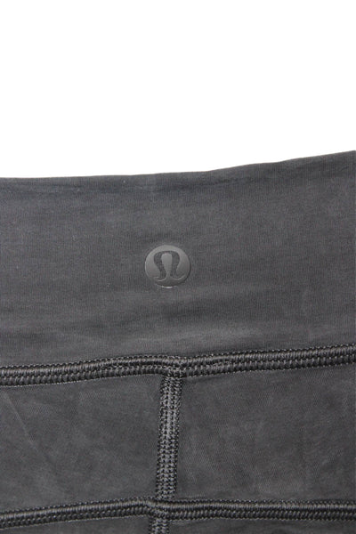 Lululemon Womens Black Ankle Cargo Biker Leggings Size 10