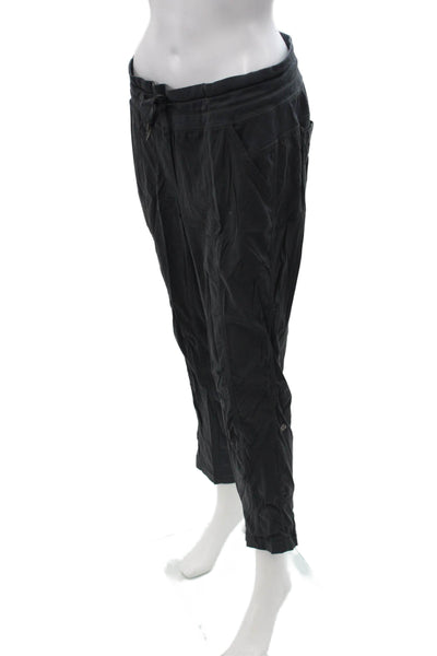 Lululemon Women Cropped Jogger Pants Black Drawstring Size 8