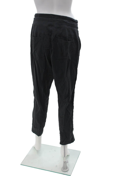Lululemon Women Cropped Jogger Pants Black Drawstring Size 8