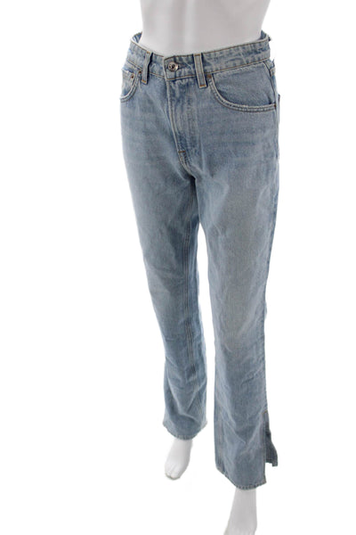 Grlfrnd Unisex Light Blue High Rise Straight Jeans Size 24