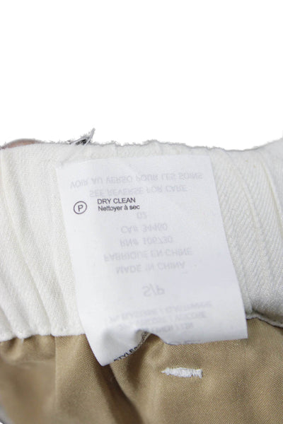 Vince Unisex White Linen Blend Beach Shorts Size S