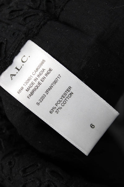 A.L.C. Unisex Black Drawstring Beach Shorts Size 6