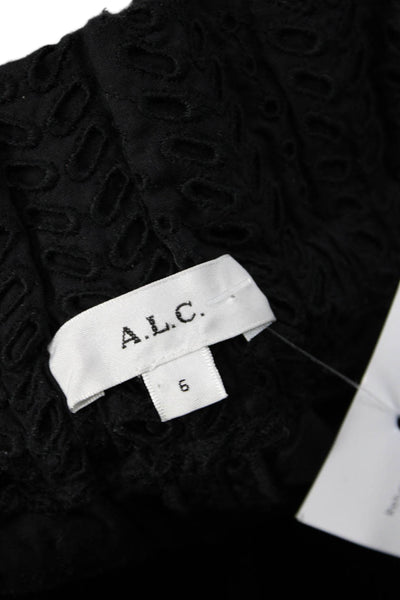 A.L.C. Unisex Black Drawstring Beach Shorts Size 6