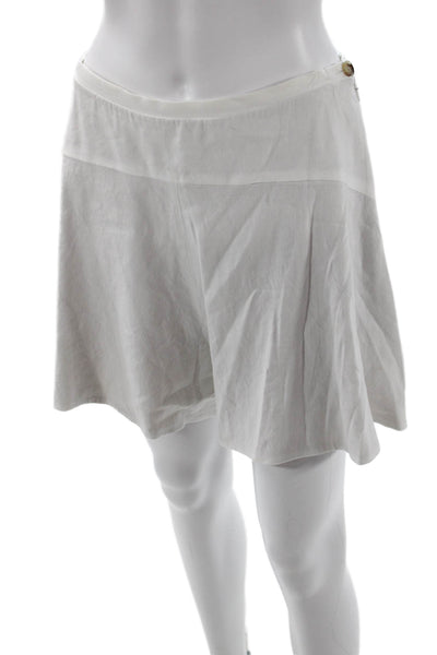 Vince Womens White Linen Blend Skort Size 6