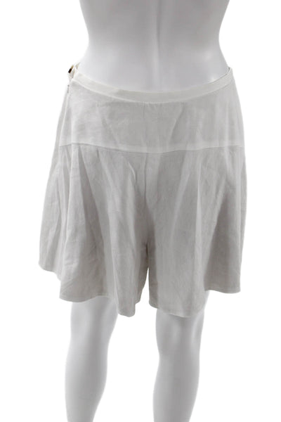 Vince Womens White Linen Blend Skort Size 6