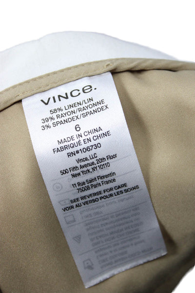 Vince Womens White Linen Blend Skort Size 6