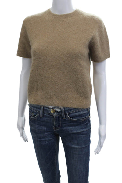 Rails Unisex Beige Short Sleeve Pullover Sweater Alpaca Blend Size 2XS
