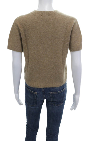 Rails Unisex Beige Short Sleeve Pullover Sweater Alpaca Blend Size 2XS