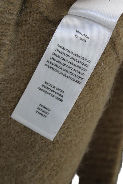 Rails Unisex Beige Short Sleeve Pullover Sweater Alpaca Blend Size 2XS