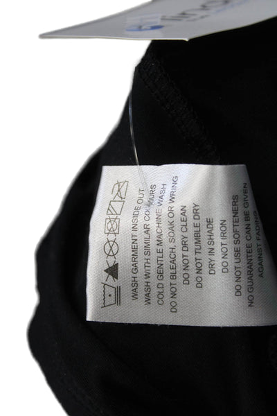 Running Bare Women Capri Leggings Black Zip 69% Nylon Size 4