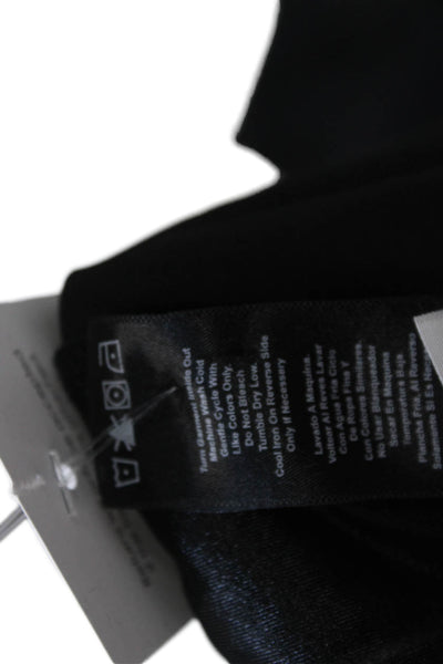 Koral Women Ankle Jeggings Black Solid Polyamide Lycra Size S