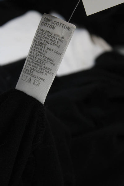 Standard James Perse Womens Black Cotton Sleeveless T-Shirt Round Neck Size 2