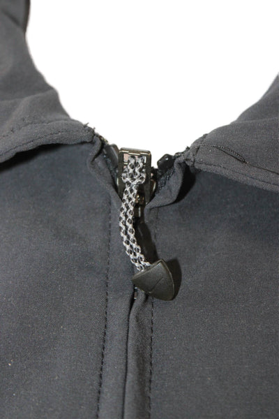 Nike Mens Windbreaker Black Button Long Sleeve Polyester Spandex Size M