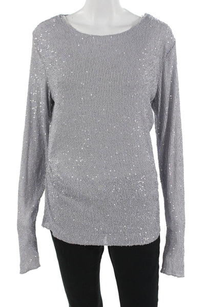 Intimately Free People Unisex Striped Gray Pullover Round Neck Sweater Size L
