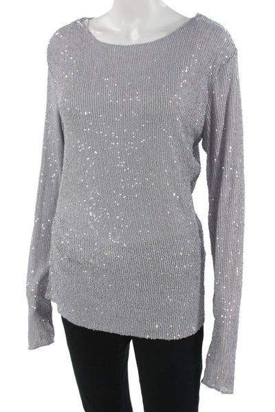 Intimately Free People Unisex Striped Gray Pullover Round Neck Sweater Size L