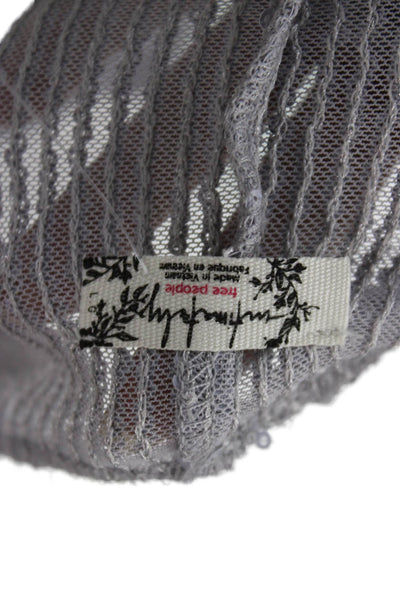 Intimately Free People Unisex Striped Gray Pullover Round Neck Sweater Size L