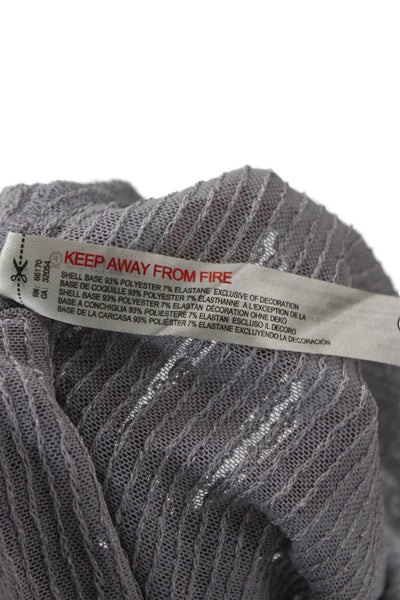 Intimately Free People Unisex Striped Gray Pullover Round Neck Sweater Size L