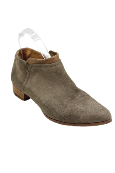 Alberto Fermani Womens Suede Pointed Toe Ankle Boots Taupe Size 39 9
