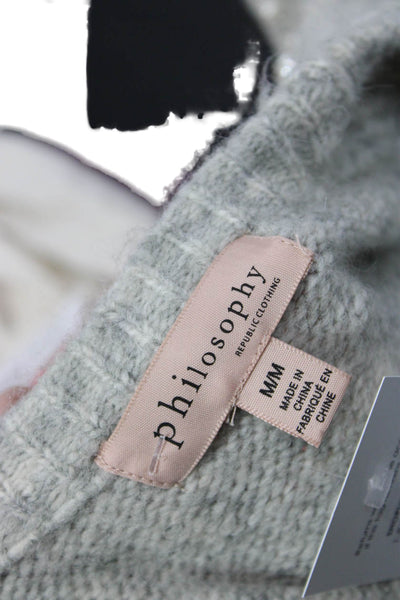 philosophy Unisex Pullover Crew Neck Gray Sweater Long Sleeve Size M
