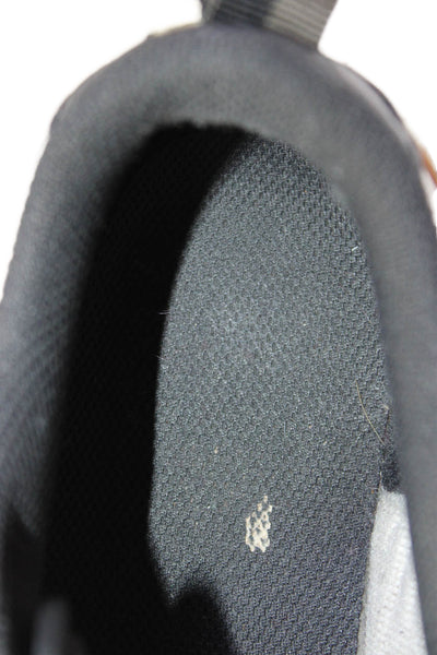 Nike Boys Lace Up Perforated Low Top Sneakers Black White Leather Size 5.5