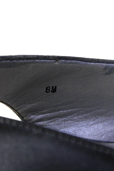 Diane B Womens Stiletto Satin Slingback Sandals Navy Blue Size 8M