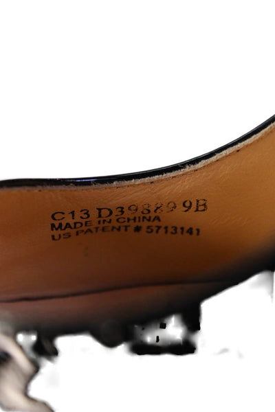 Cole Haan Womens Stiletto Heel Patent Leather Peep Toe Pumps Black Size 9