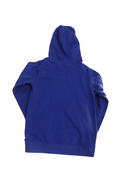 Nike Unisex Kids Cotton Blend Pullover Hoodie Blue Size M