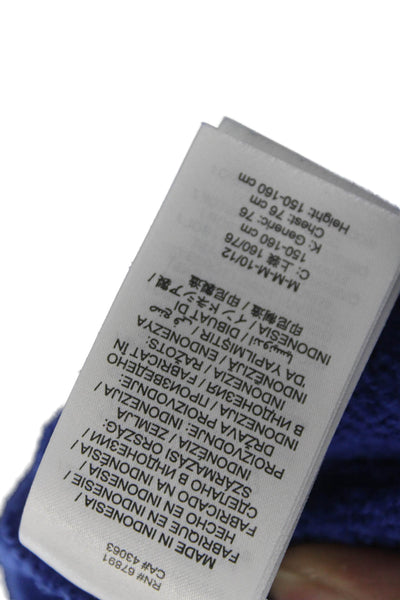 Nike Unisex Kids Cotton Blend Pullover Hoodie Blue Size M