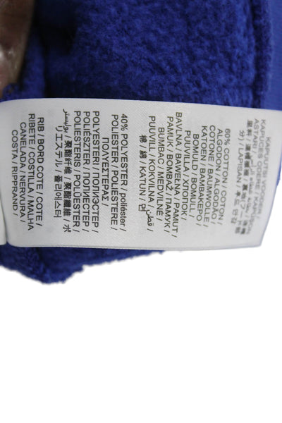 Nike Unisex Kids Cotton Blend Pullover Hoodie Blue Size M