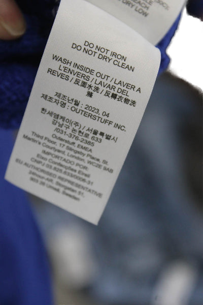 Nike Unisex Kids Cotton Blend Pullover Hoodie Blue Size M