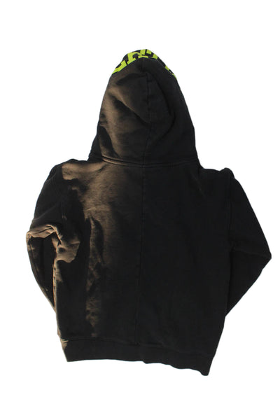 Overtime Unisex Kids Cotton Blend Pullover Hoodie Black Size S