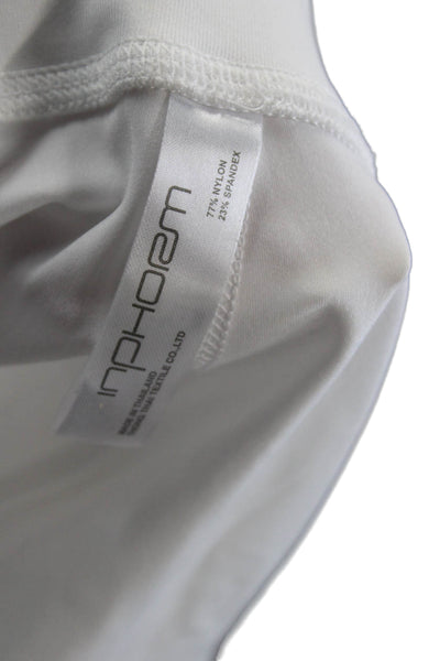InPhorm Women Cropped Leggings White 77% Nylon 23% Spandex Size XS