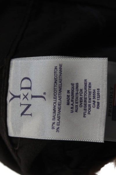 NYDJ Unisex Ankle Pants Brown 100% Cotton Mid Rise Button Size 4