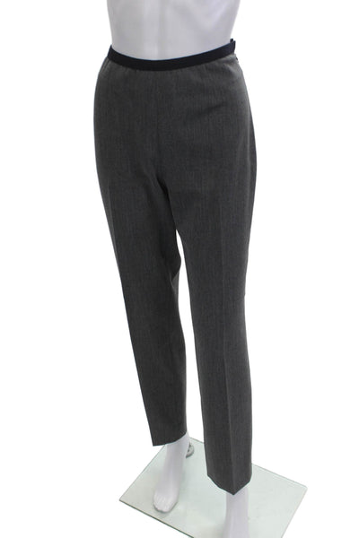 Peserico Women Ankle Dress Pants Dark Gray 68% Polyester Size 46