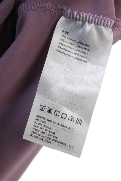 Baleaf Womens Tank Dress Purple Button Round Neck Sleeveless Short Size XS