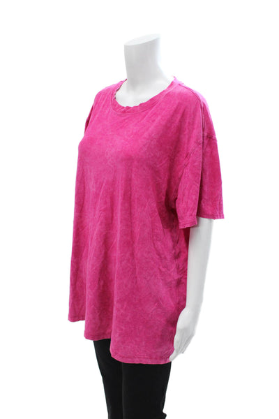 Lululemon Womens Basic Pink Crew Neck Short Sleeve T-Shirt Size 10