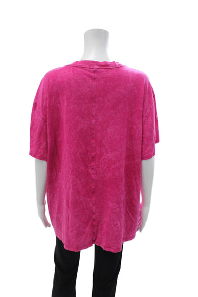 Lululemon Womens Basic Pink Crew Neck Short Sleeve T-Shirt Size 10