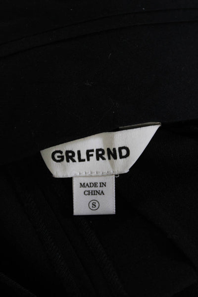 Grlfrnd Womens Ankle Cropped Dress Pants Black Size S