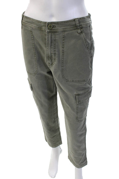 J Crew Unisex Cropped Cargo Pants Green Size 26