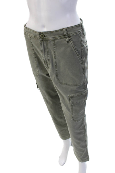 J Crew Unisex Cropped Cargo Pants Green Size 26